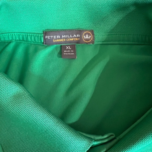 EUC Men Peter Millar Summer Comfort Carmel Country Club Green Polo Shirt Size XL - Picture 3 of 3